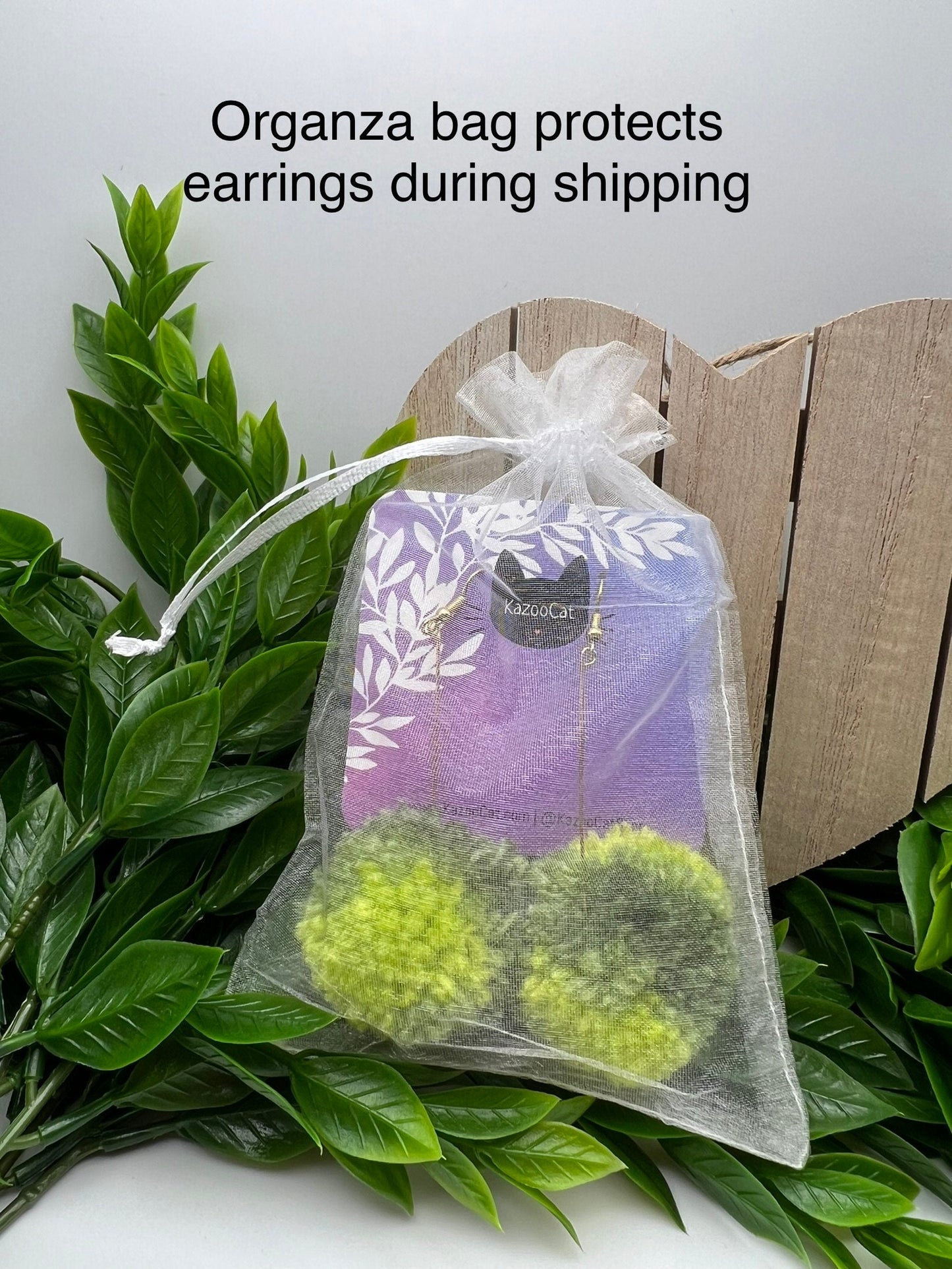Green Ombre Pom Pom Earrings