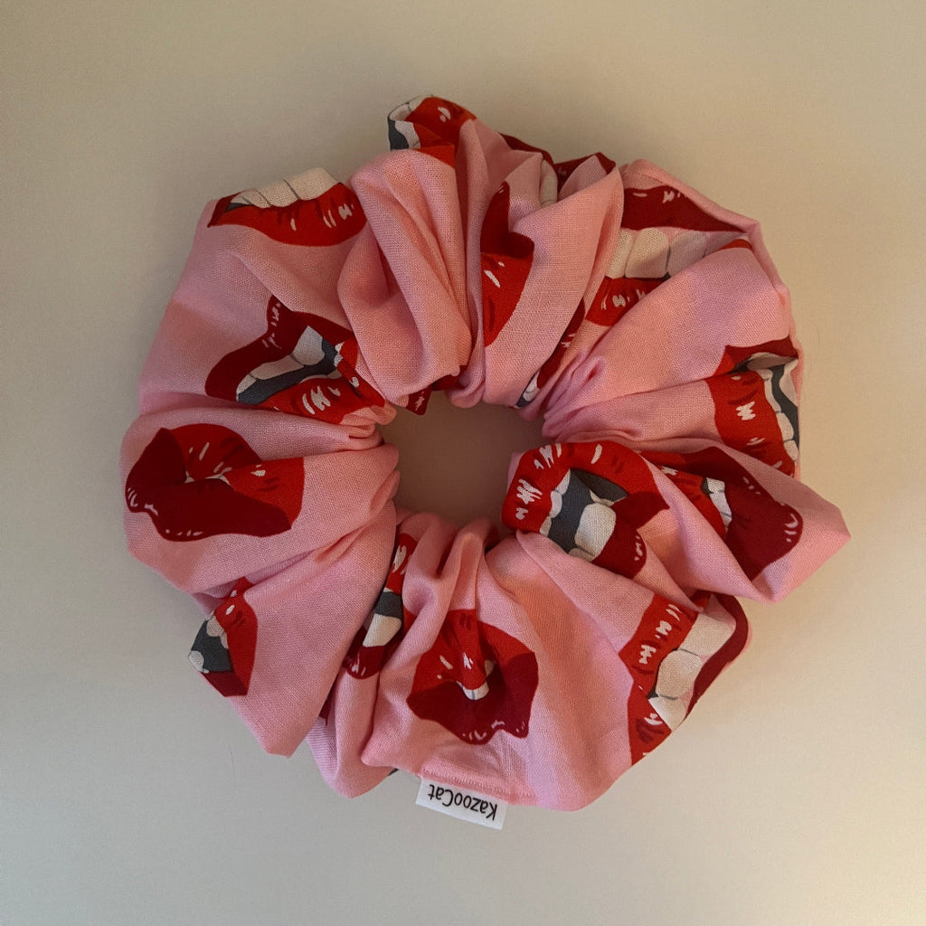 Red Lip Scrunchie