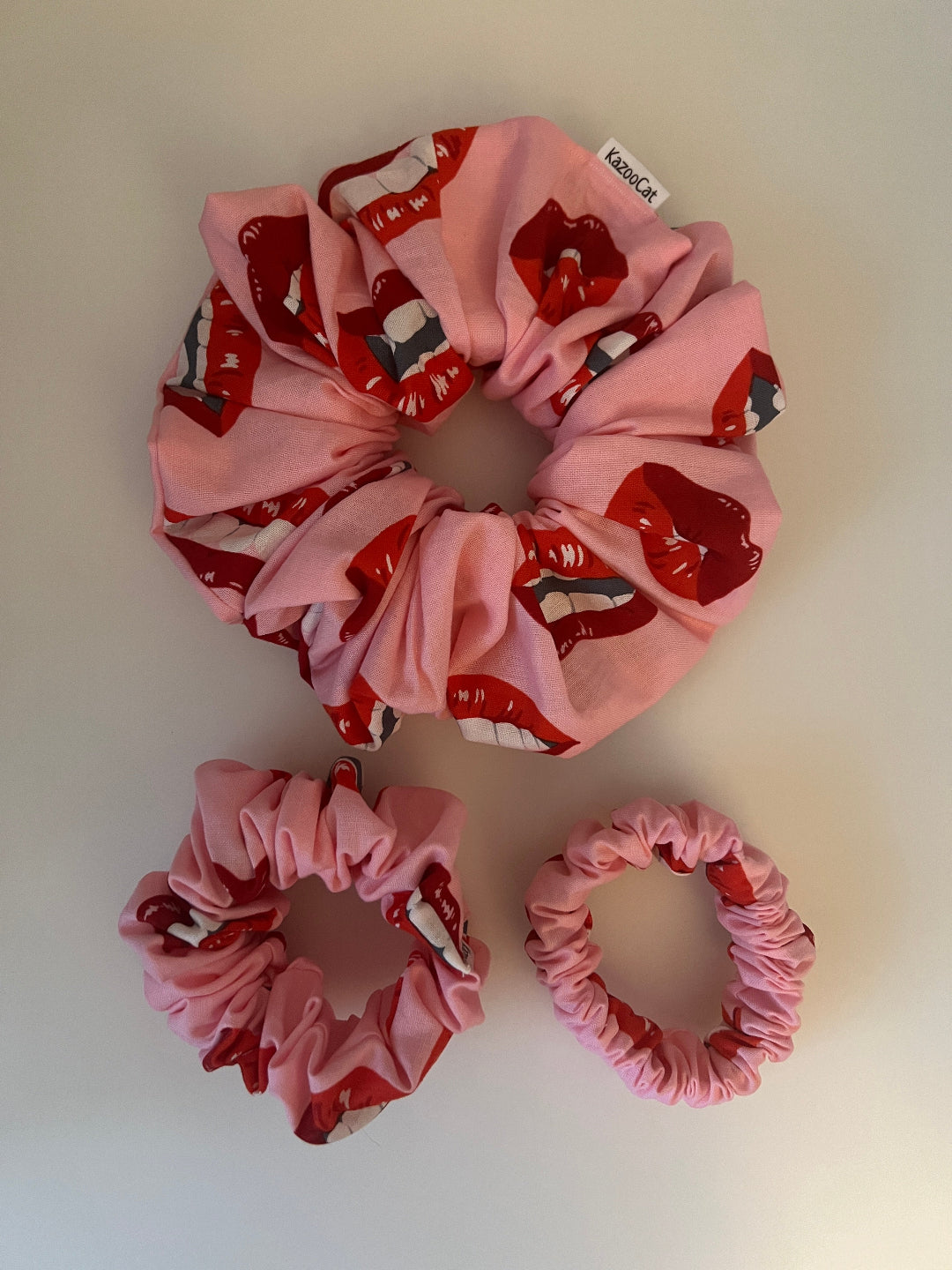 Red Lip Scrunchie
