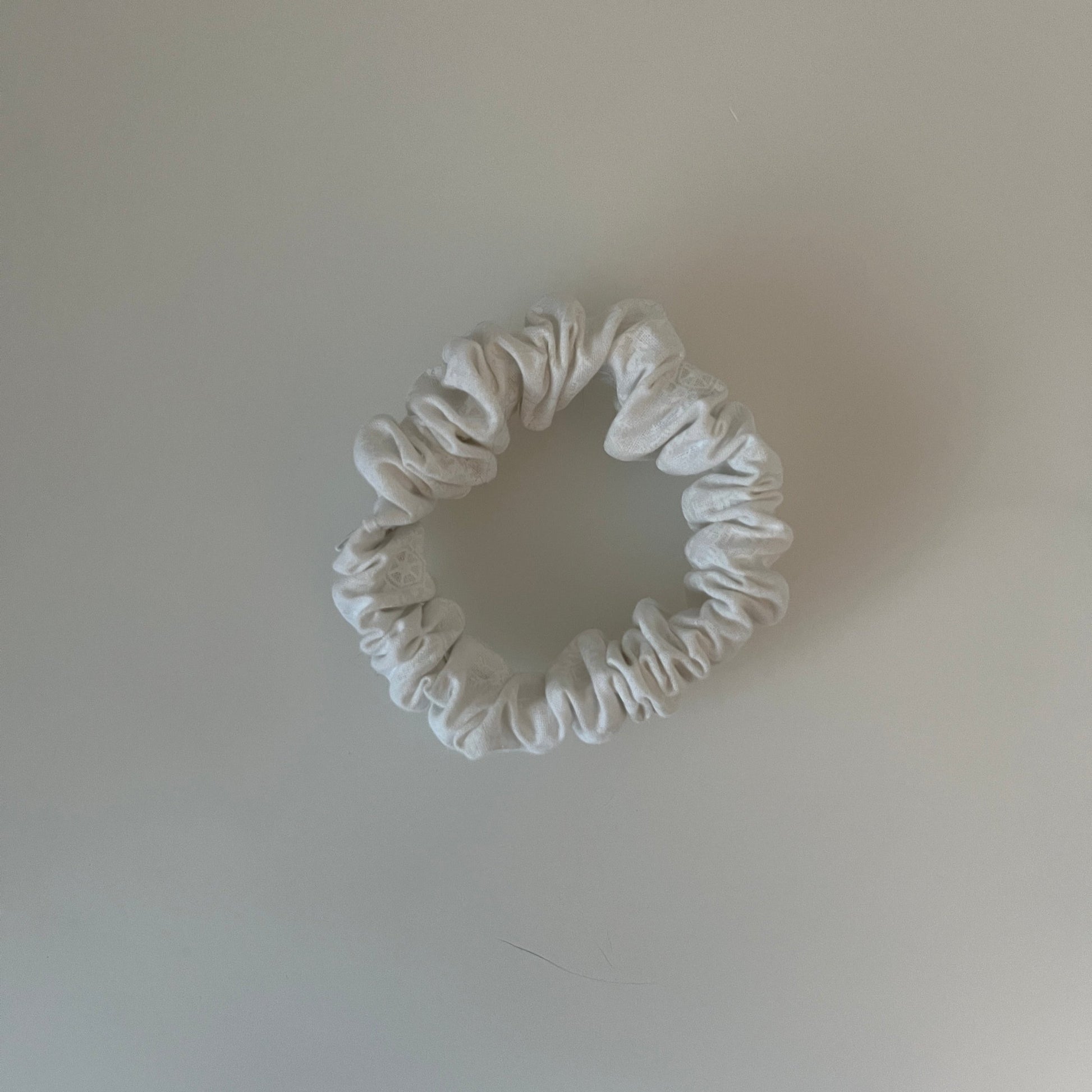 White Snowflake Scrunchie