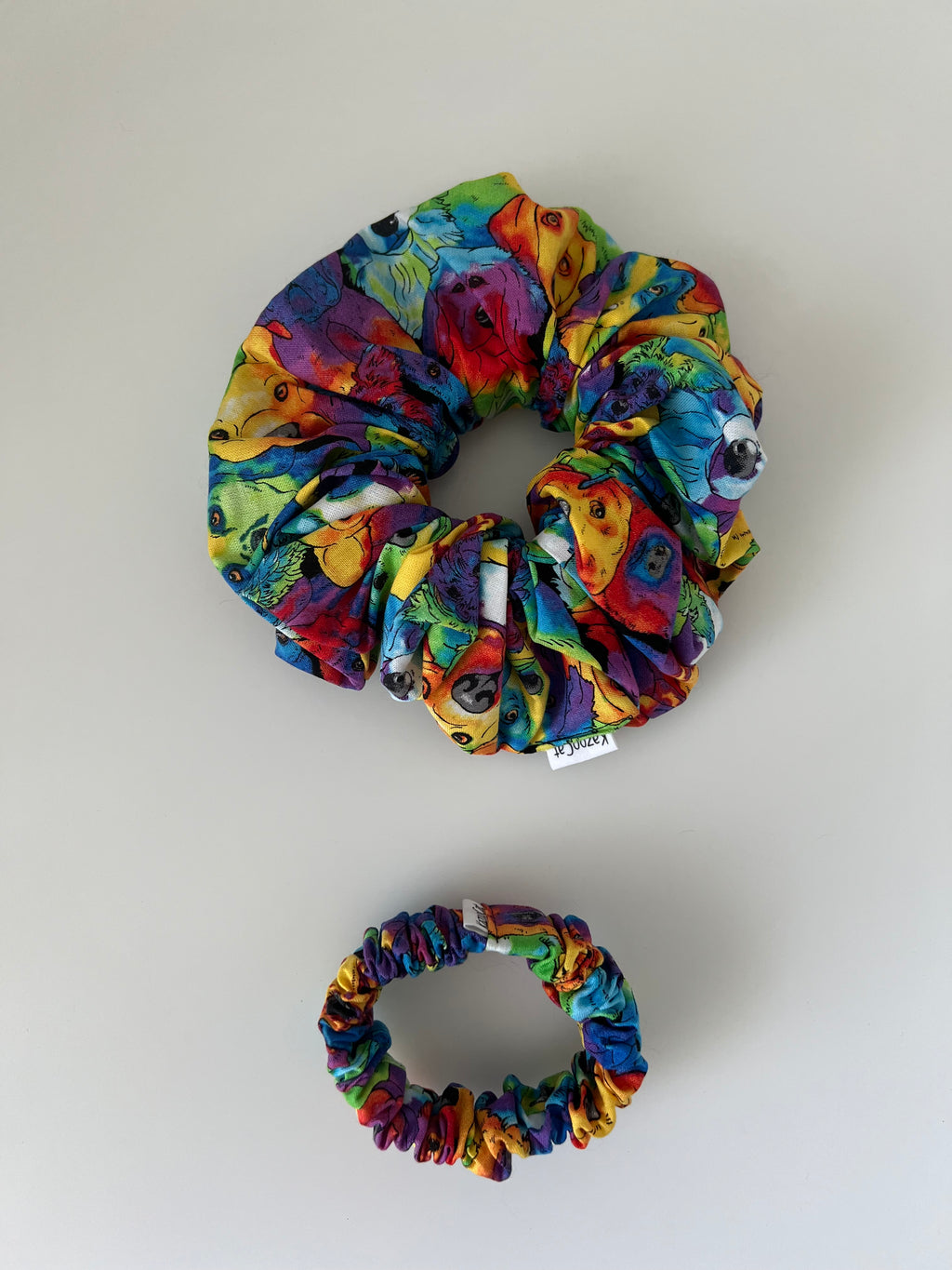 Tie Dye Rainbow Dogs Scrunchie