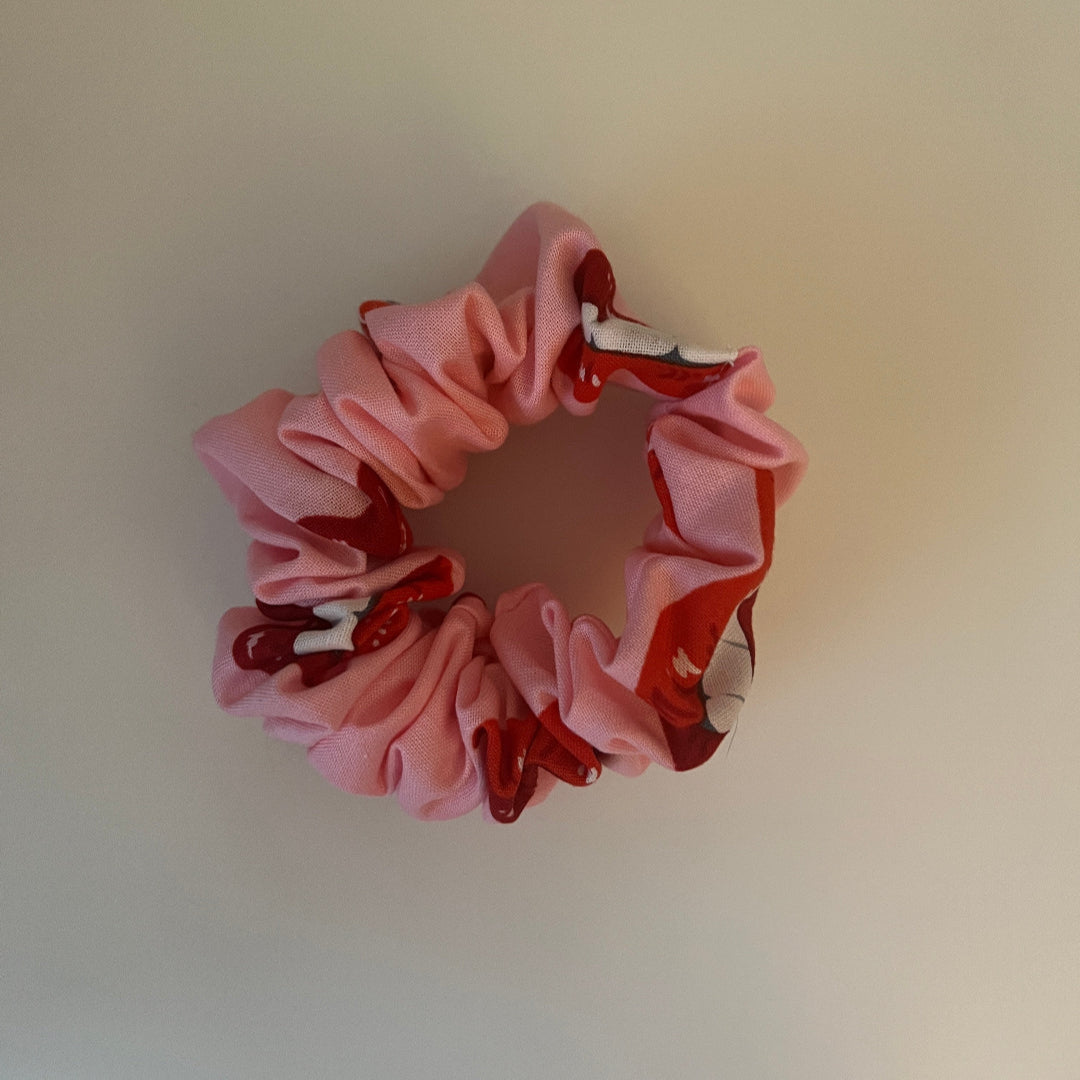 Red Lip Scrunchie
