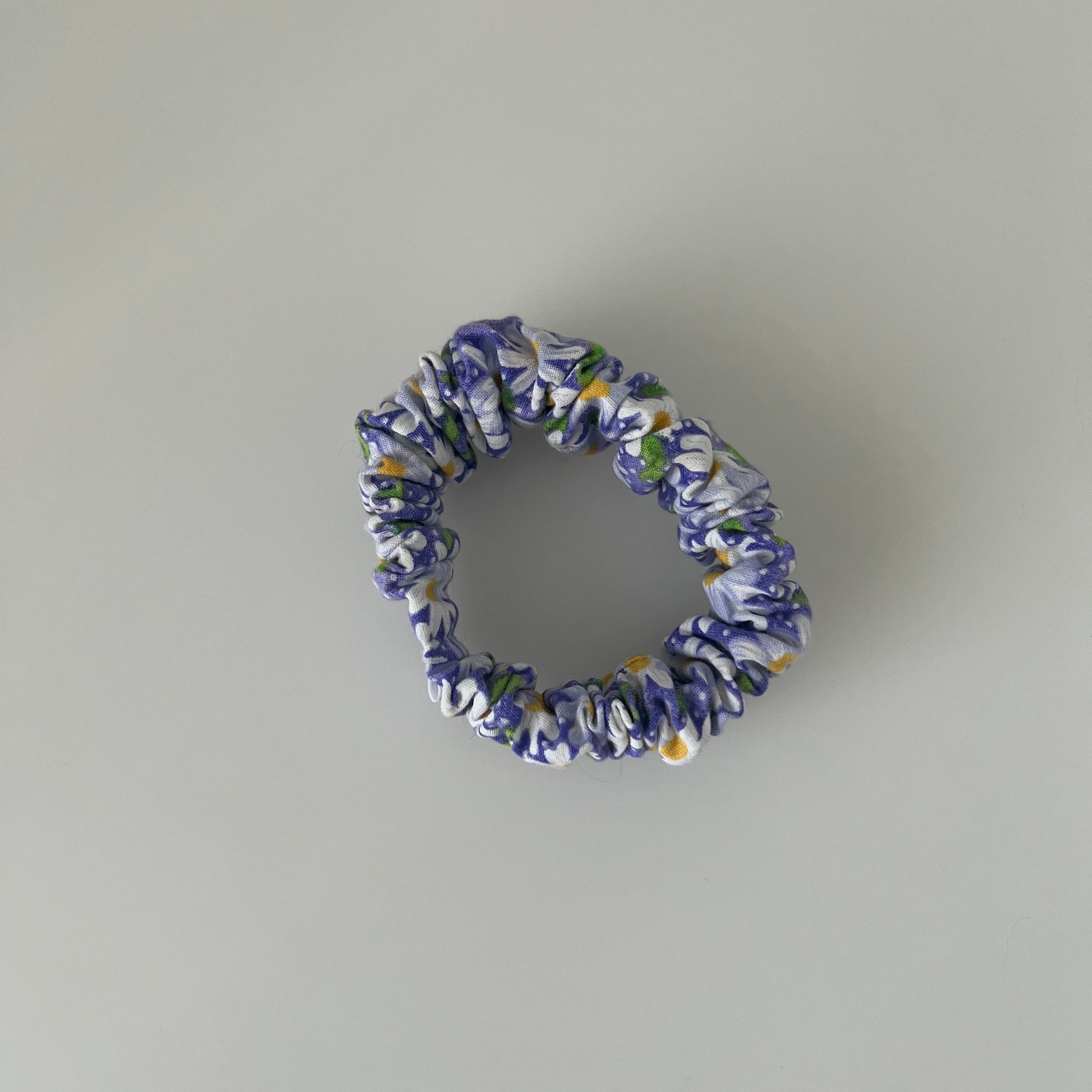 Floral Daisy Purple Scrunchie
