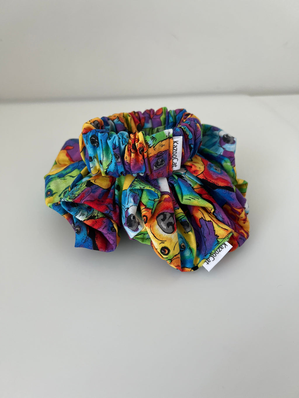 Tie Dye Rainbow Dogs Scrunchie