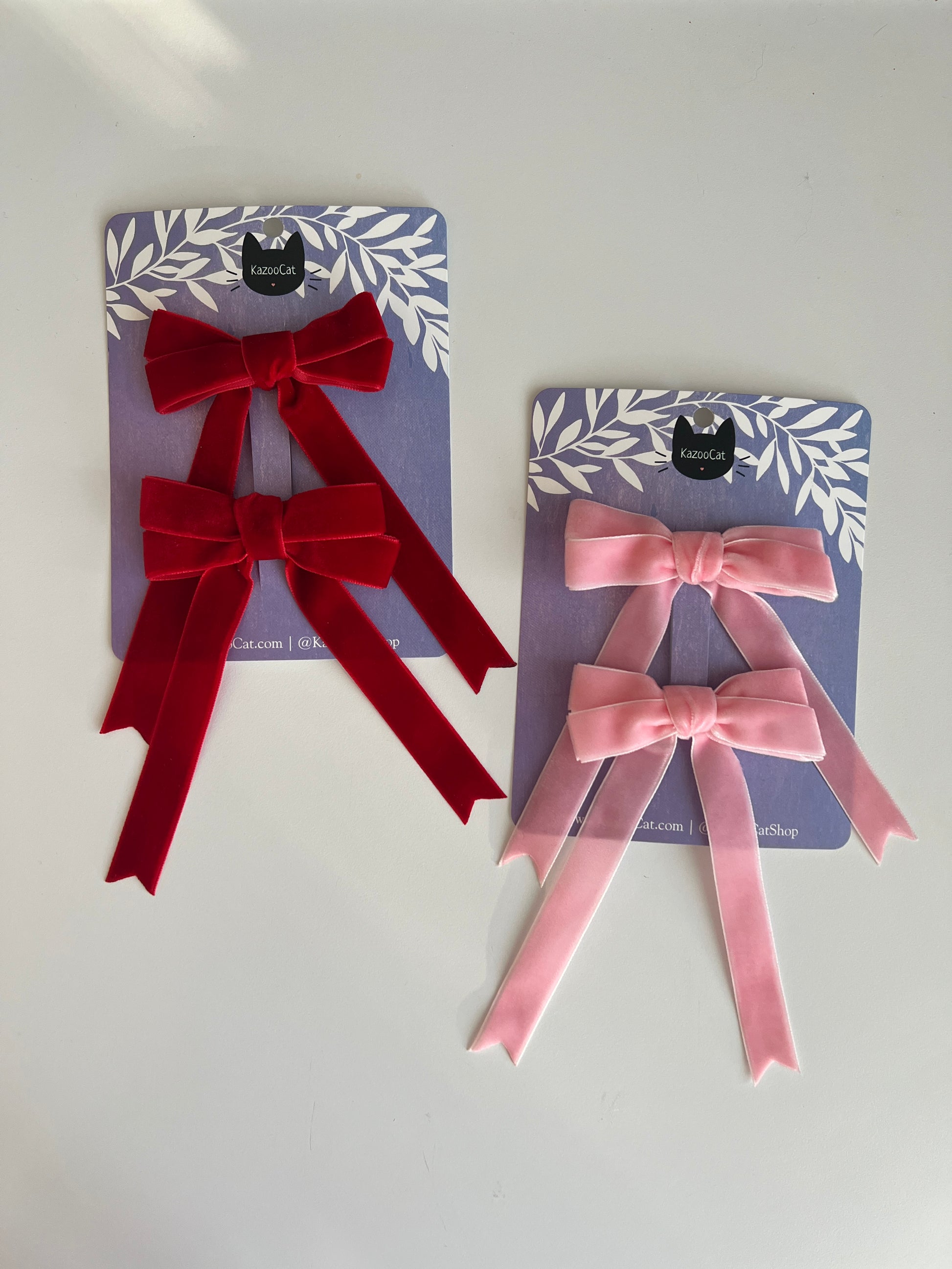 Velvet Ribbon Hair Bows