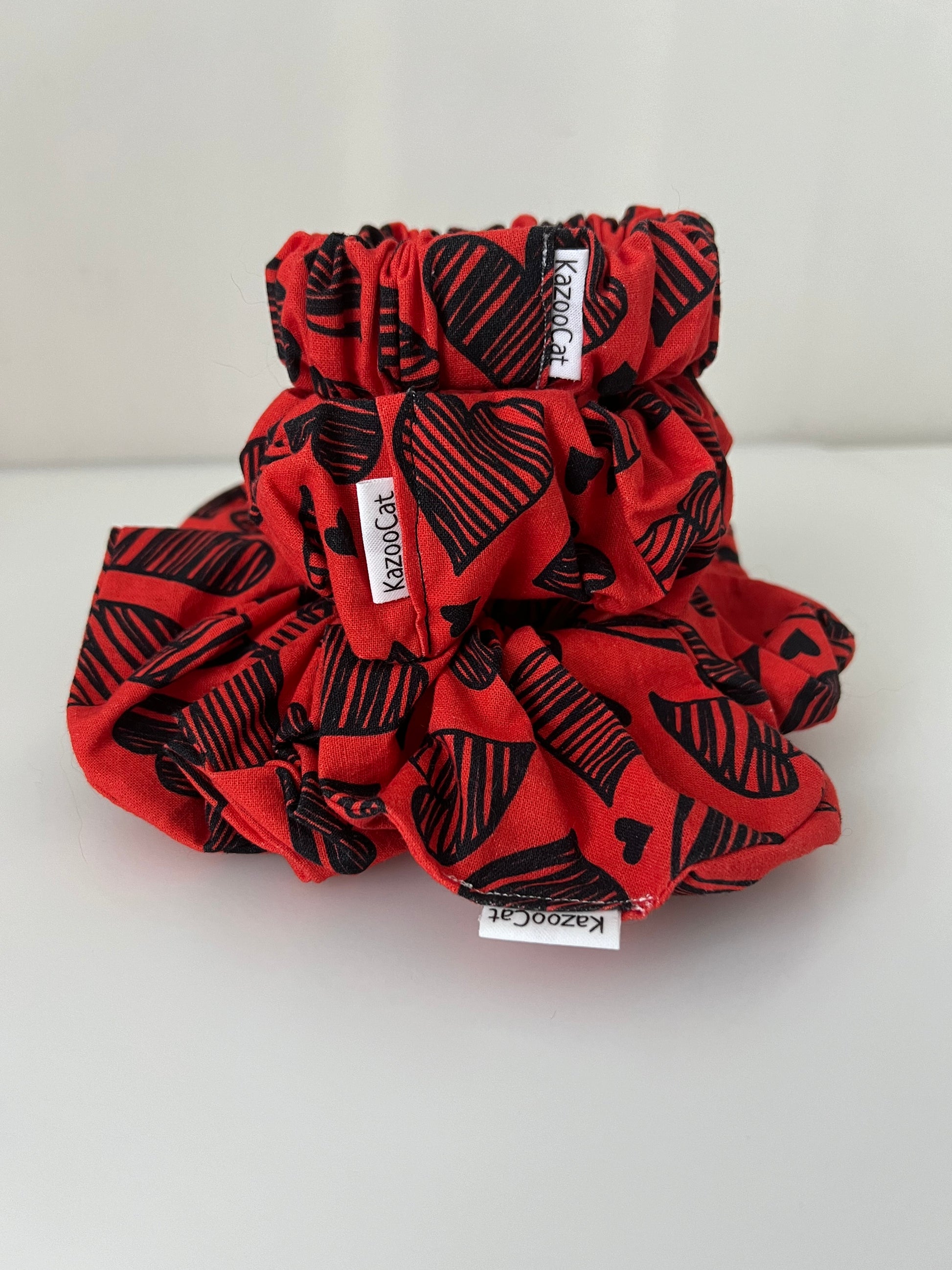 Scribble Heart Scrunchie