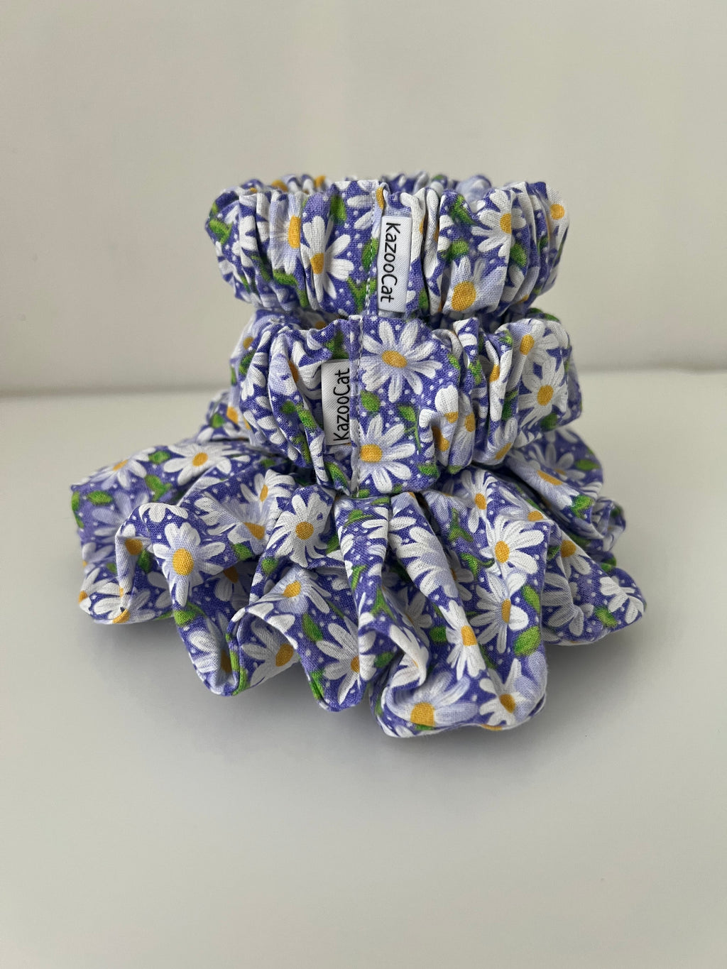 Floral Daisy Purple Scrunchie