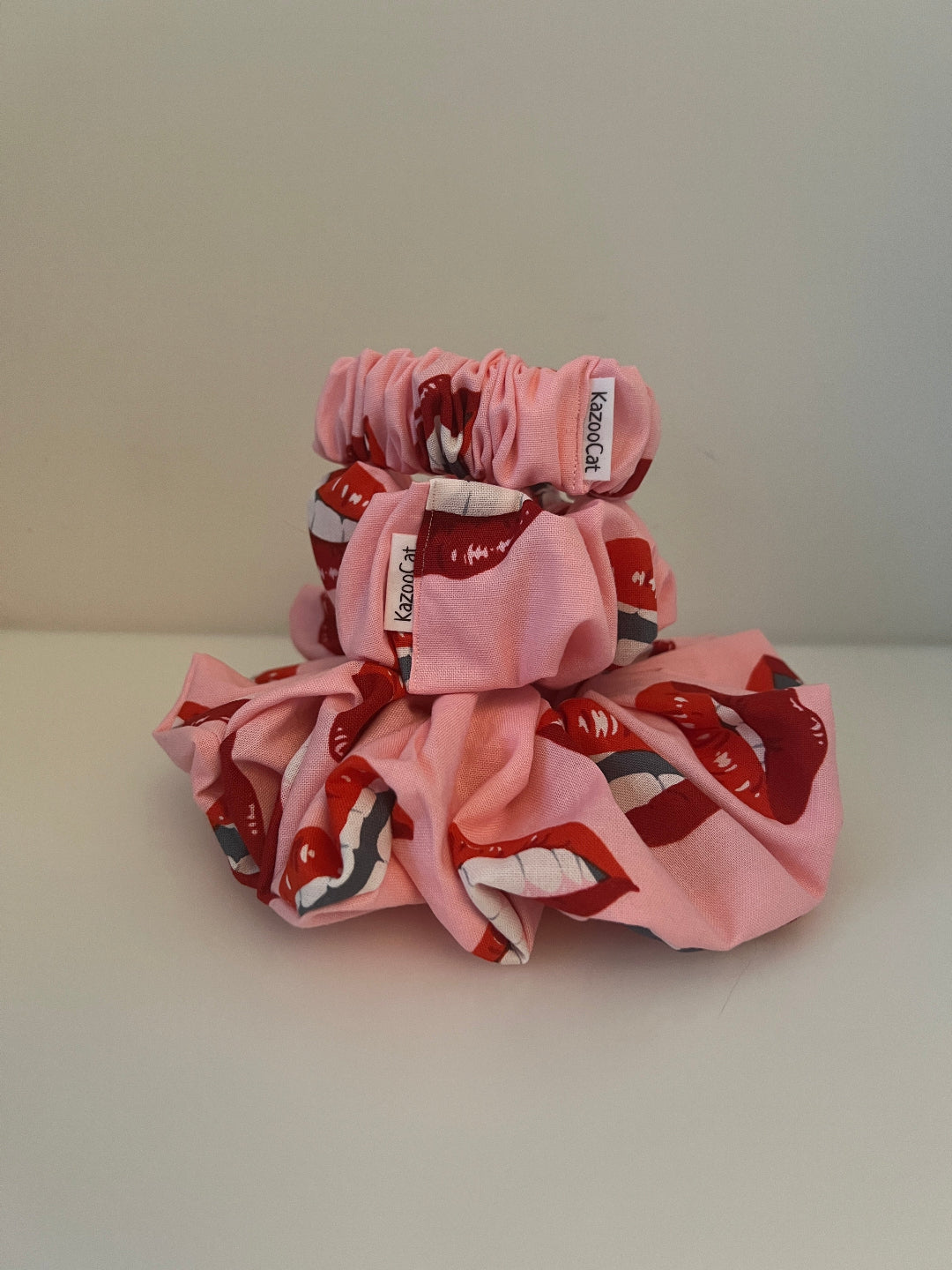 Red Lip Scrunchie
