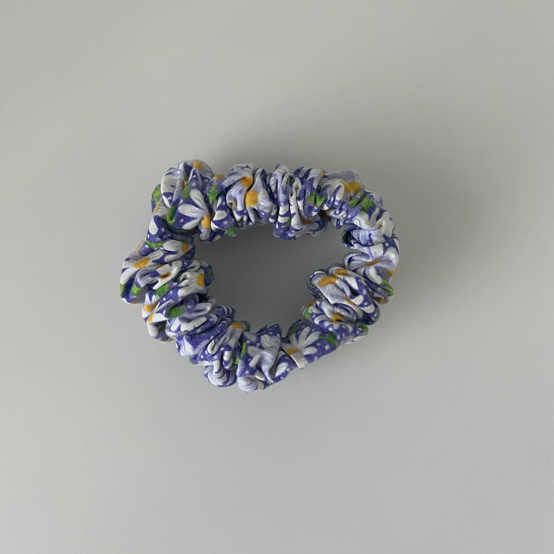 Floral Daisy Purple Scrunchie