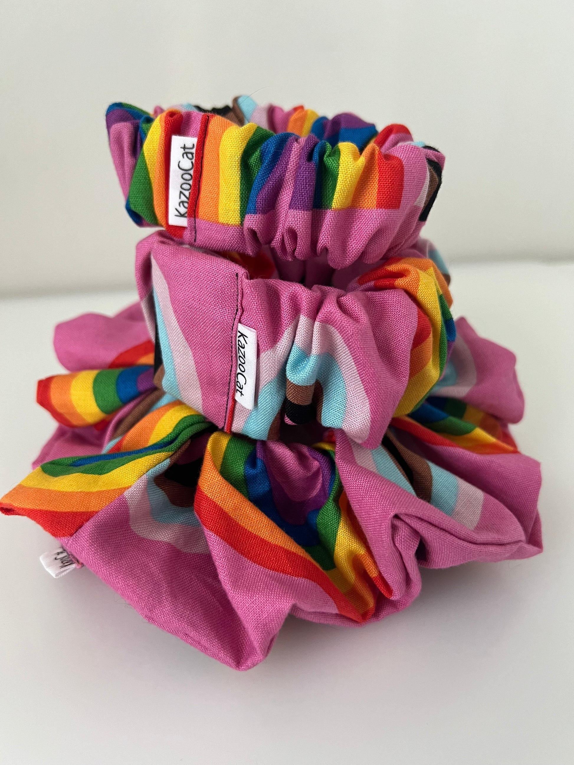 Double Rainbow Scrunchie