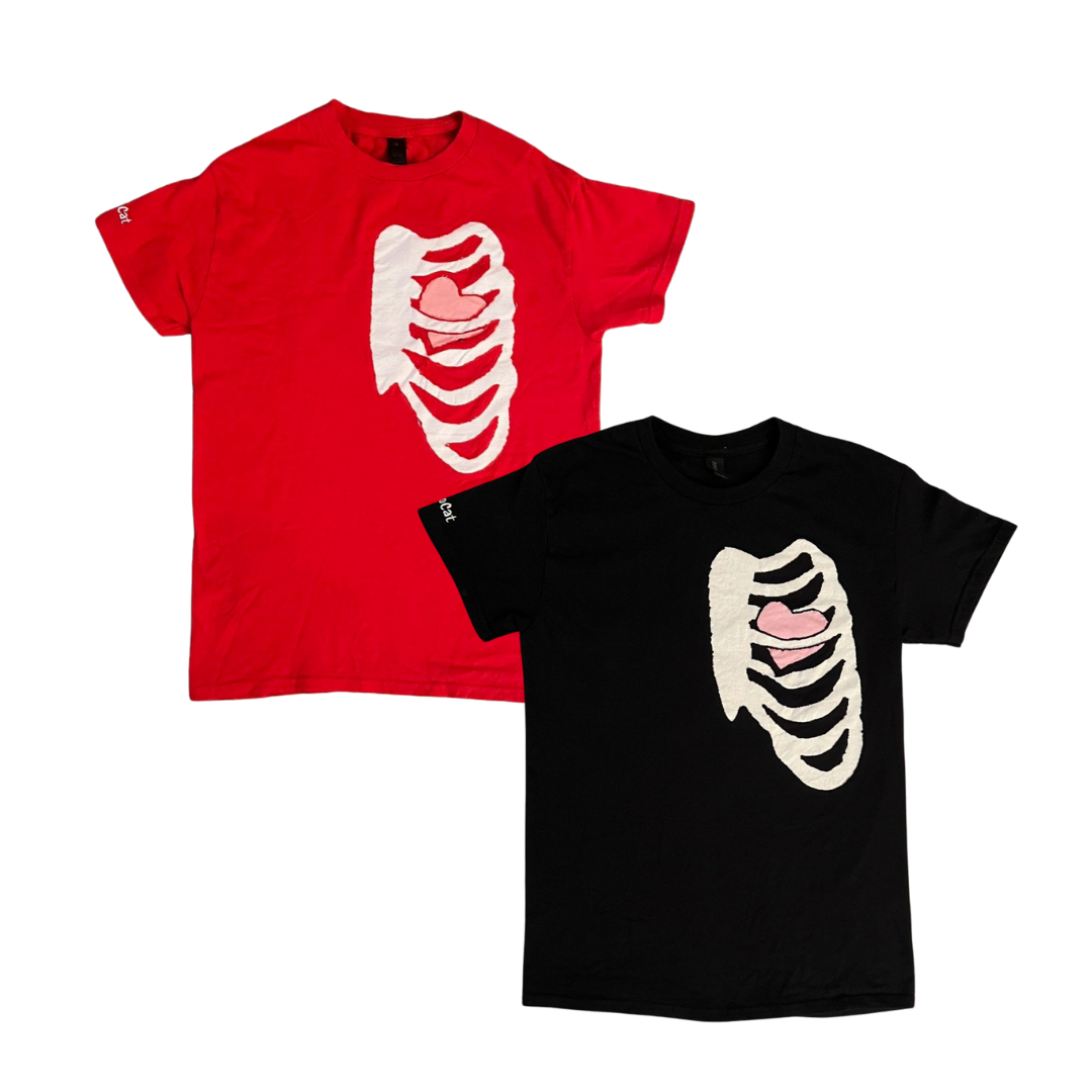 Distressed Rib Heart Shirt