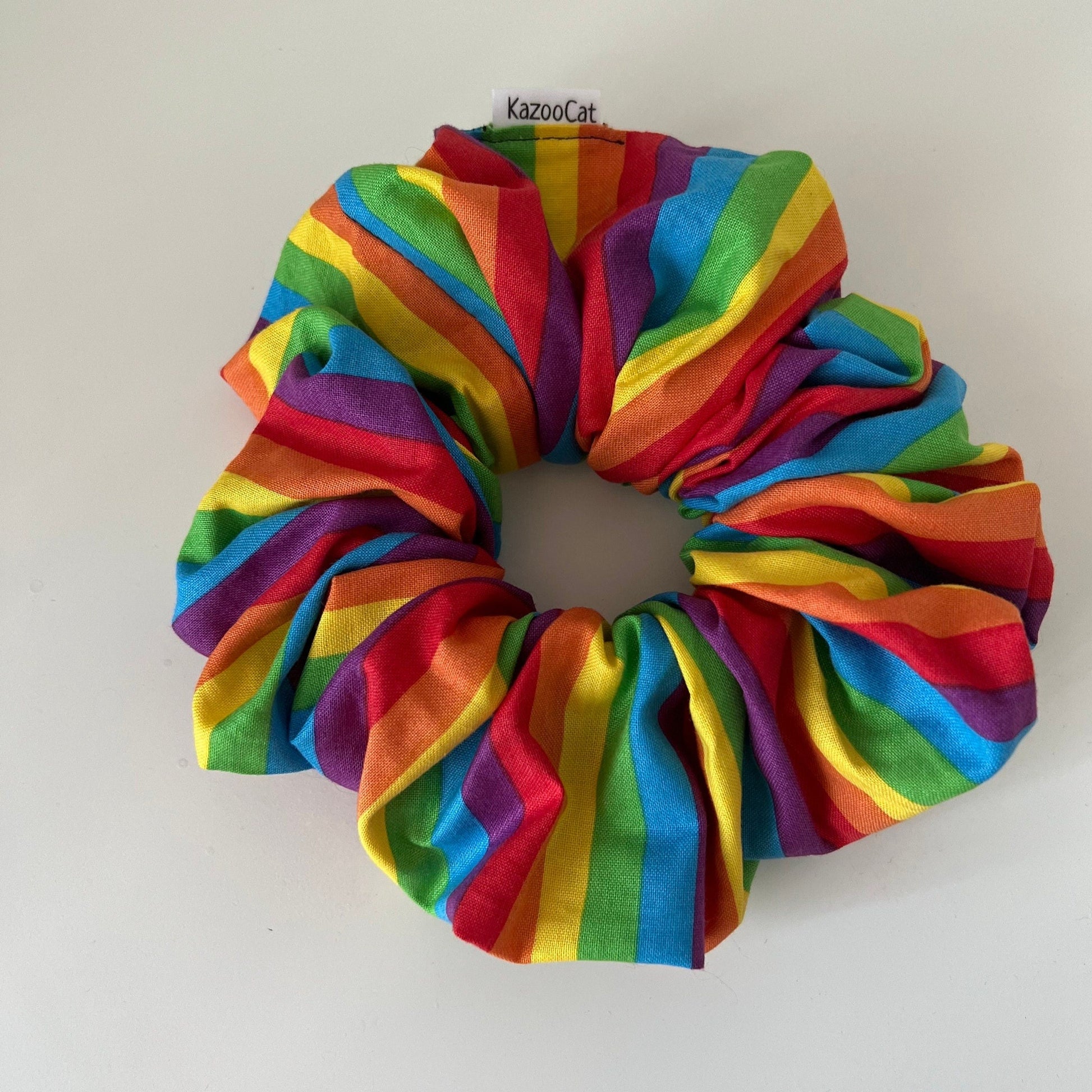 Rainbow Stripes Scrunchie