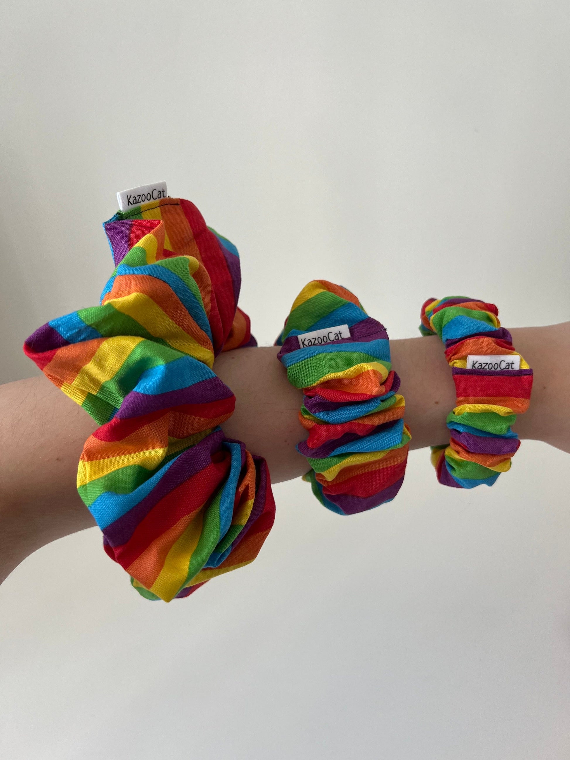Rainbow Stripes Scrunchie