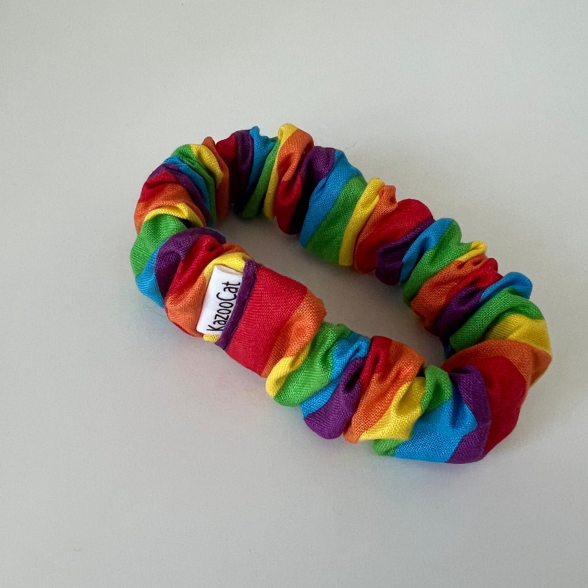 Rainbow Stripes Scrunchie