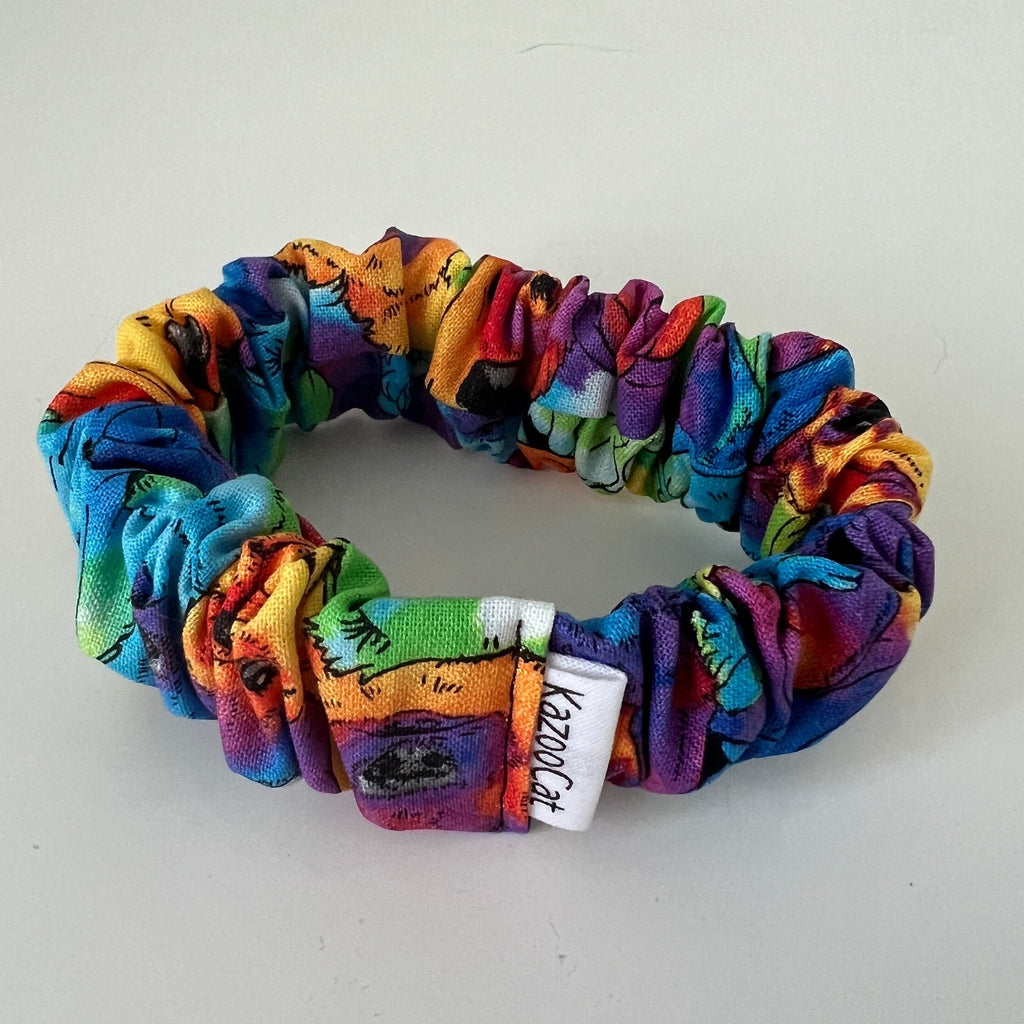 Tie Dye Rainbow Dogs Scrunchie