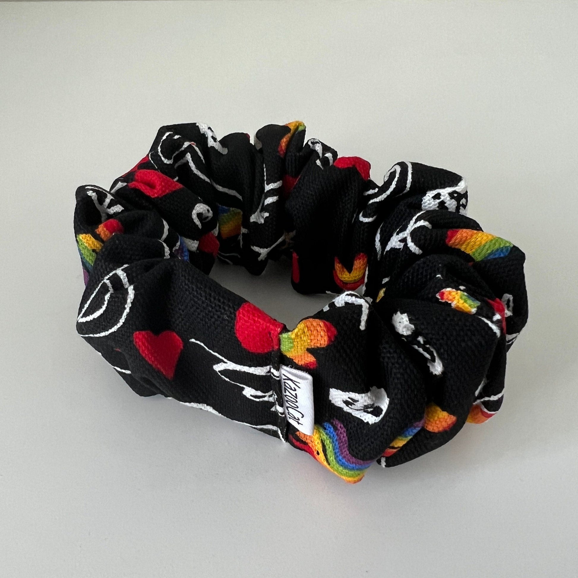 Rainbow Heart Love is Love Scrunchie