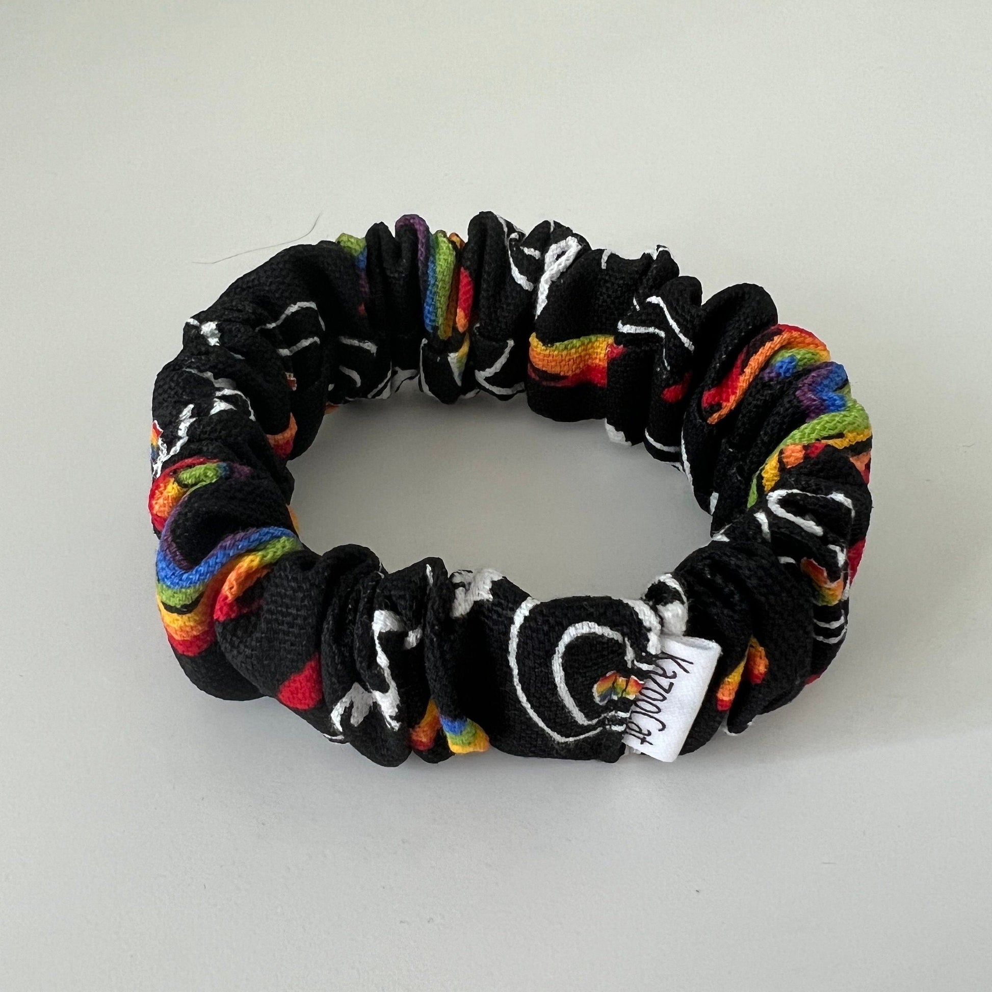 Rainbow Heart Love is Love Scrunchie