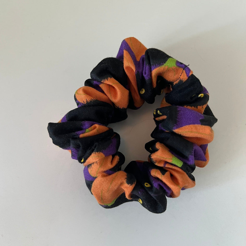 Big Black Cats with Pumpkins Scrunchie