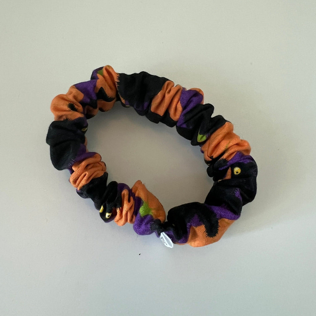 Big Black Cats with Pumpkins Scrunchie