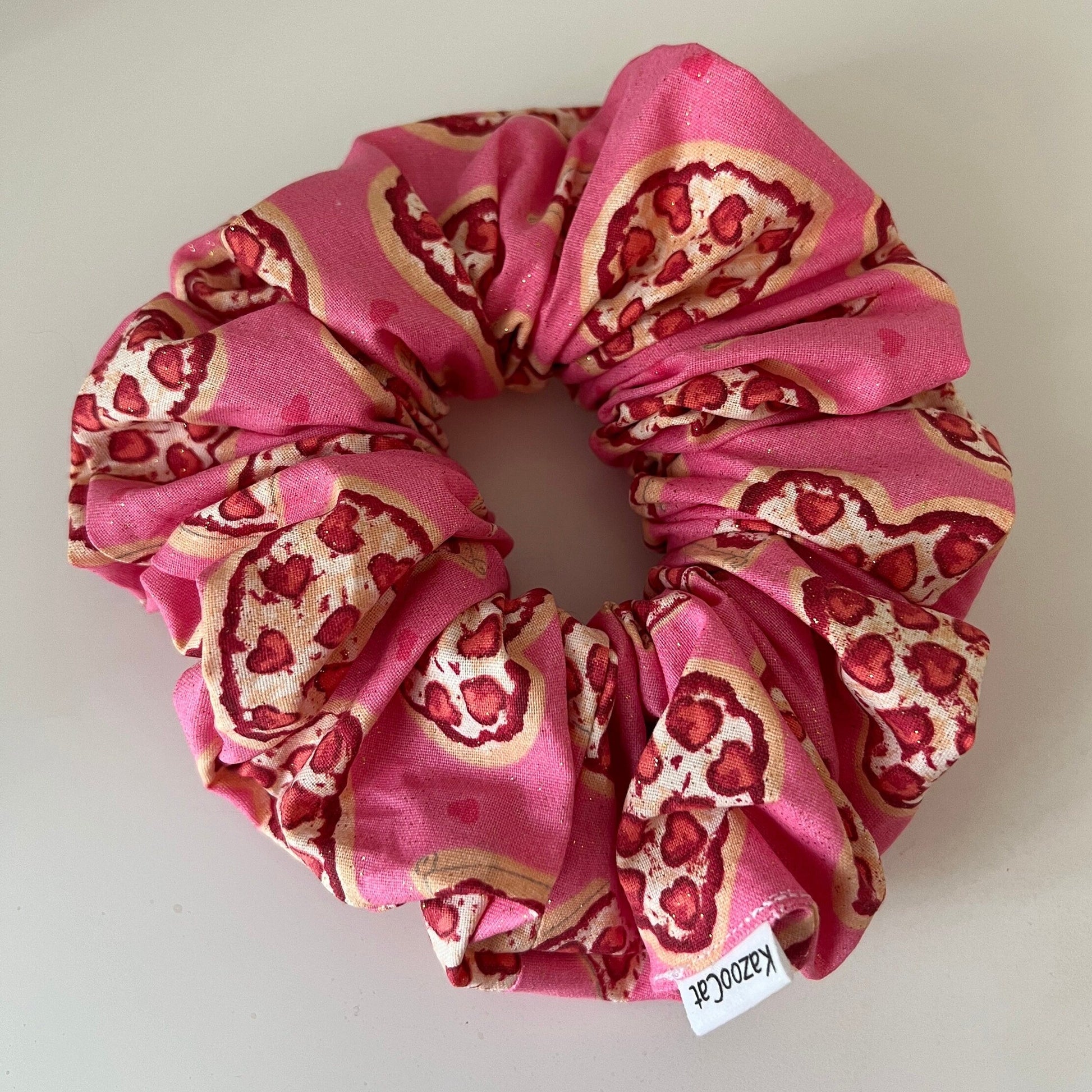 Pizza Heart Scrunchie