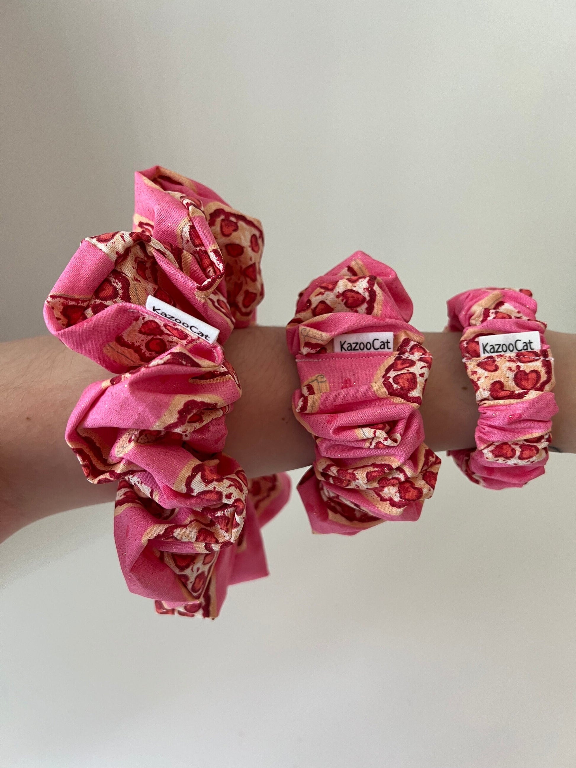 Pizza Heart Scrunchie
