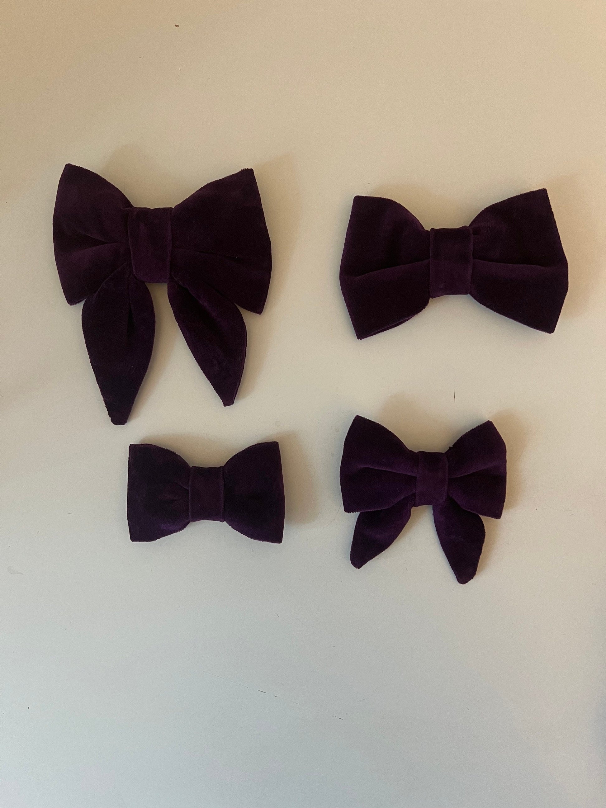 Purple Velvet Bows