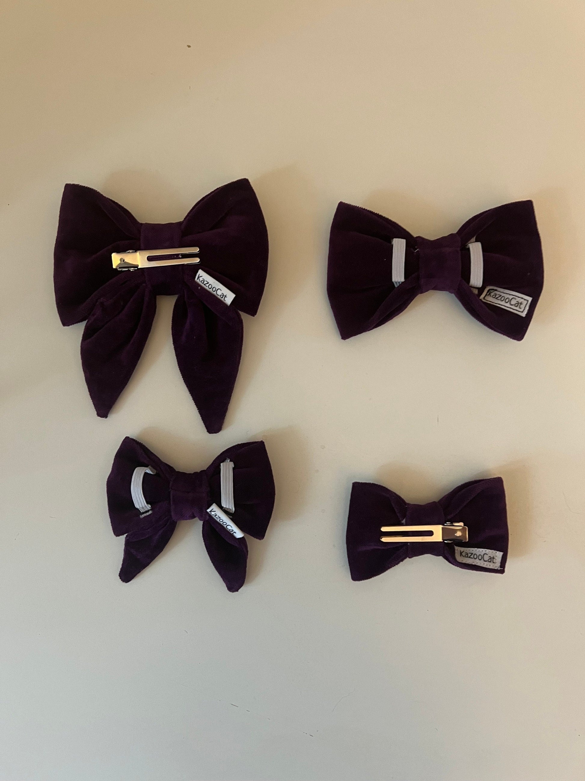 Purple Velvet Bows
