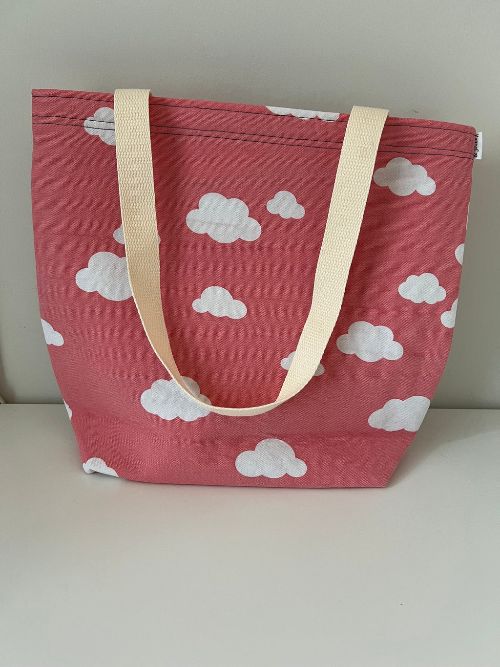 White Clouds in a Pink Sky Tote Bag