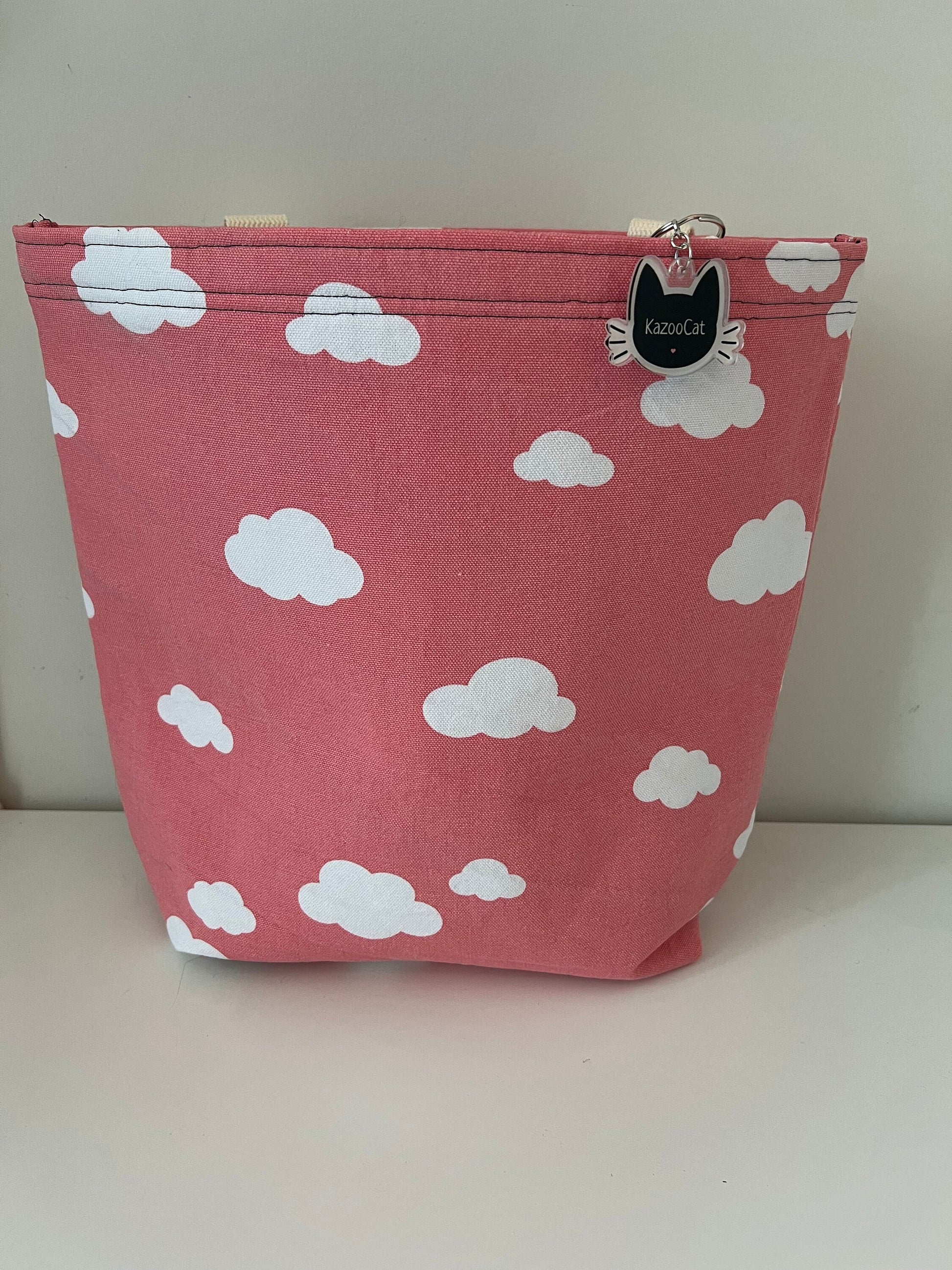 White Clouds in a Pink Sky Tote Bag