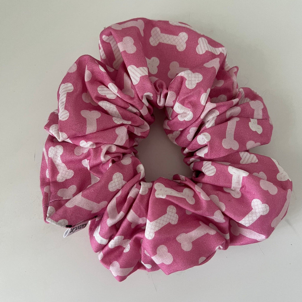 Dog Bone Scrunchie - Handmade Hair Accessory