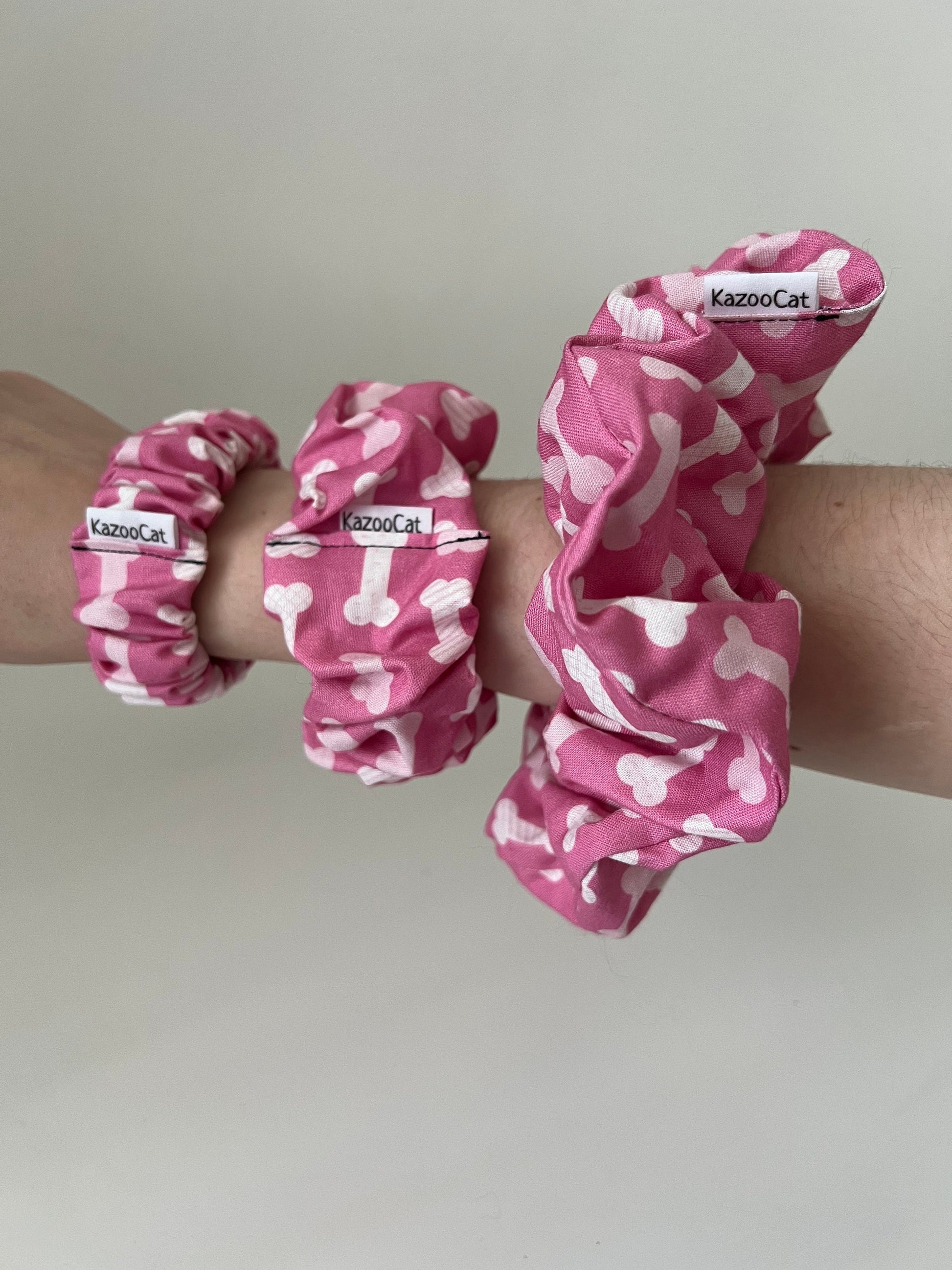 Dog Bone Scrunchie - Handmade Hair Accessory