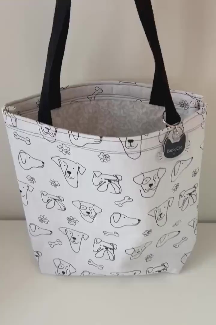 Handmade Puppy Portrait Tote Bag | Eco-Friendly Reusable Bag | Versatile Everyday Tote