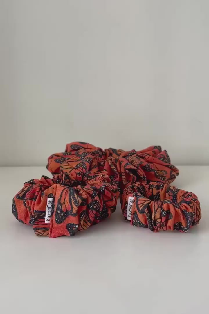 Monarch Butterfly Scrunchie - Handmade Hair Accessory for Nature-Inspired Style