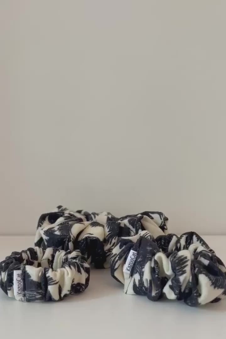 Halloween Scrunchie - Murder of Crows - Fuzzy Halloween Accessory