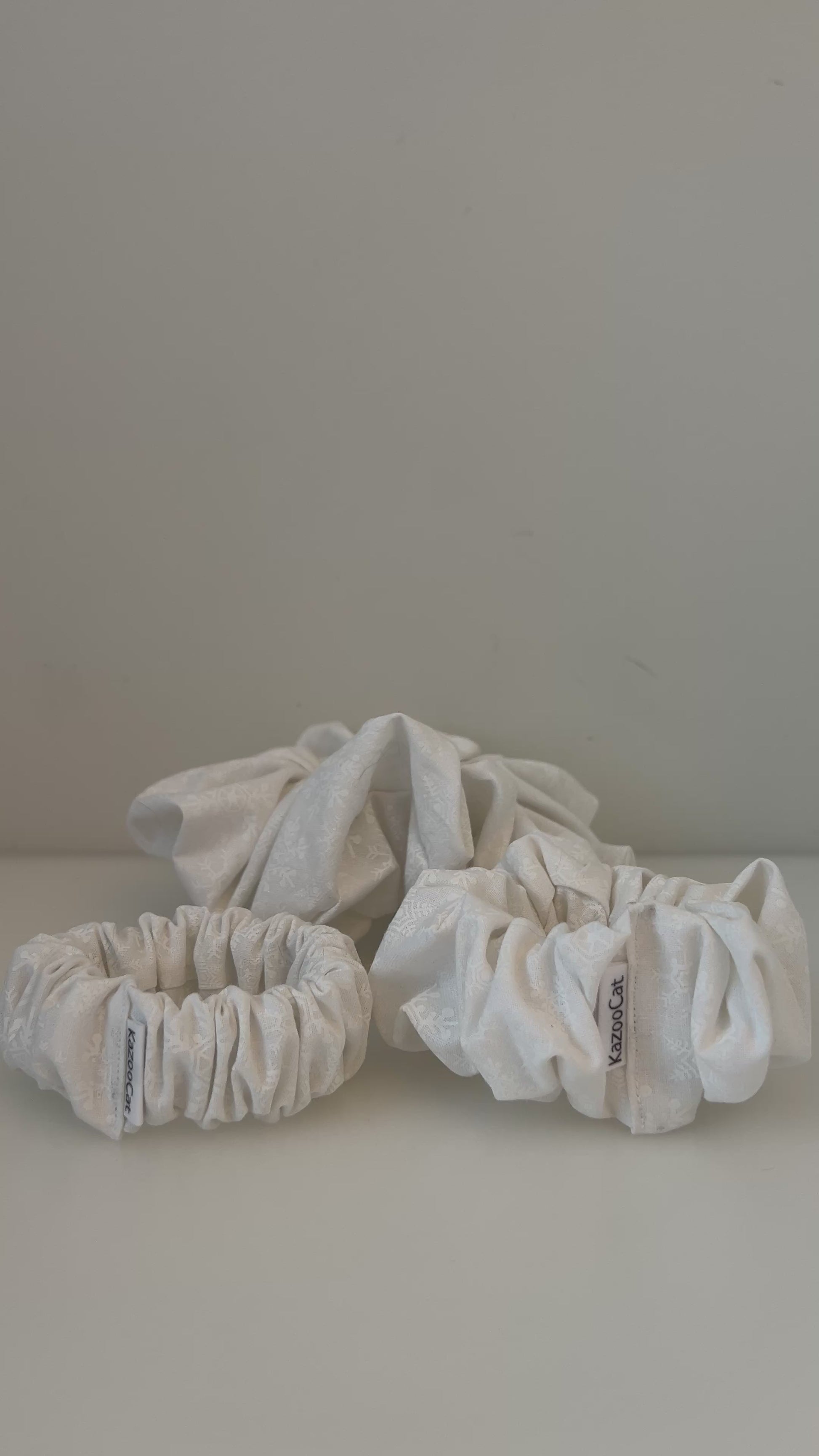 White Snowflake Scrunchie