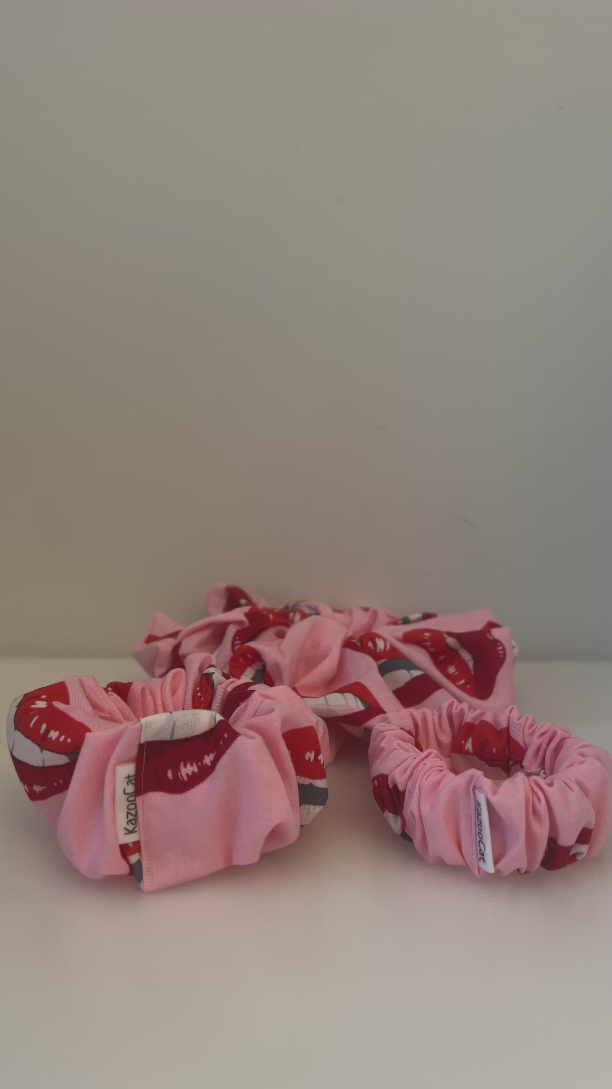 Red Lip Scrunchie